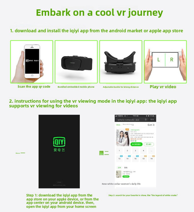 VR Thousand Magic VR Glasses G10 Virtual Reality Panoramic Large Screen Mobile Phone 3D Glasses