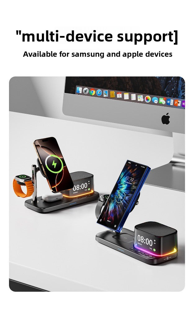 Qi2.2 Magnetic 3-in-1 wireless charger 25W is suitable for Apple mobile phone Bluetooth audio multi-function wireless charging