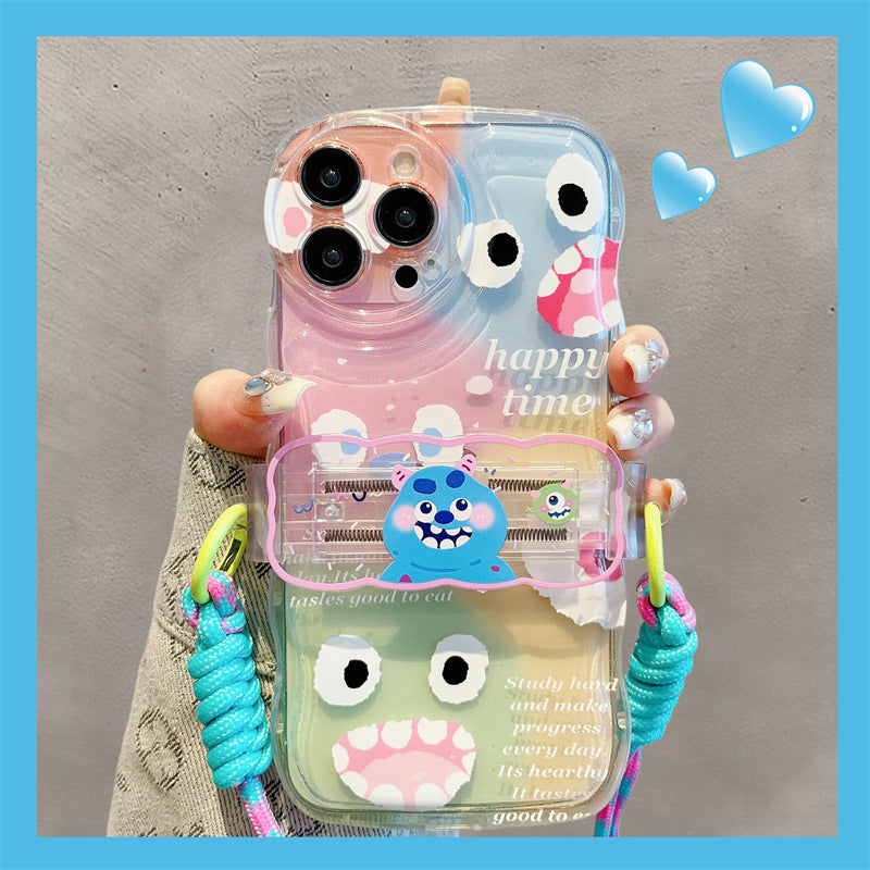 Accessories for Apple 14promax mobile phone case 13 color cartoon monster iphone14 new 12 high-end sense 11 women