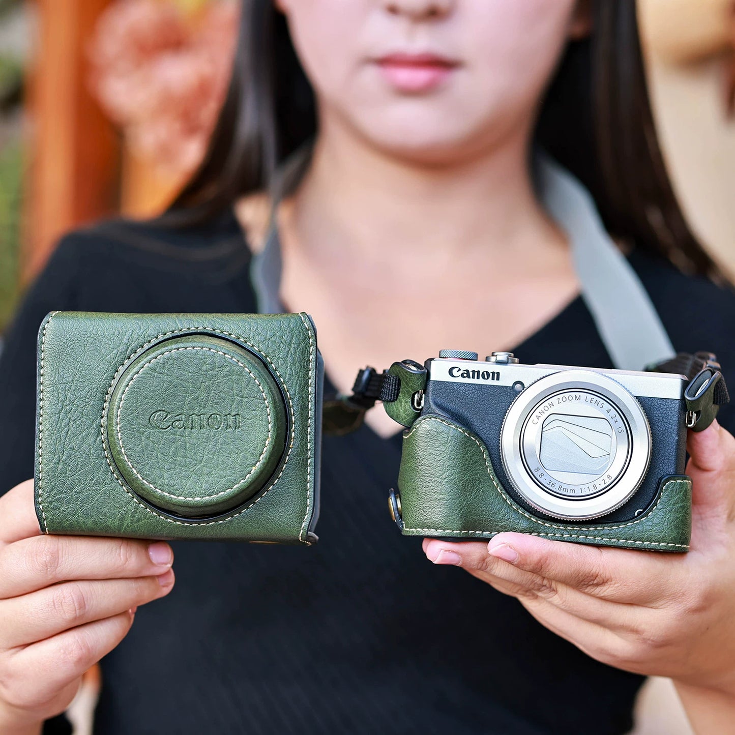 Suitable for Canon G7X3 Protective Case G7X2 Camera Case G11 G12G15/16 G1X2 Leather Case Camera Case Digital camera accessories