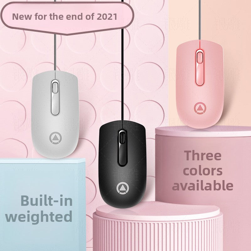 Silver Condor G9 office game wired mouse, pink weighted laptop accessories