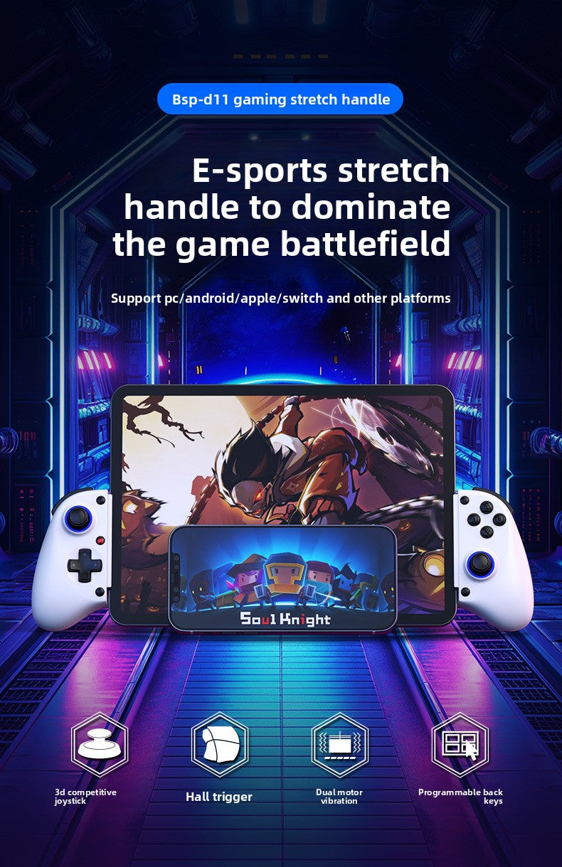 D11 Stretch Gamepad Wireless Bluetooth Hall Trigger Macro Back Key Switch Android IOS Streaming Handle PC