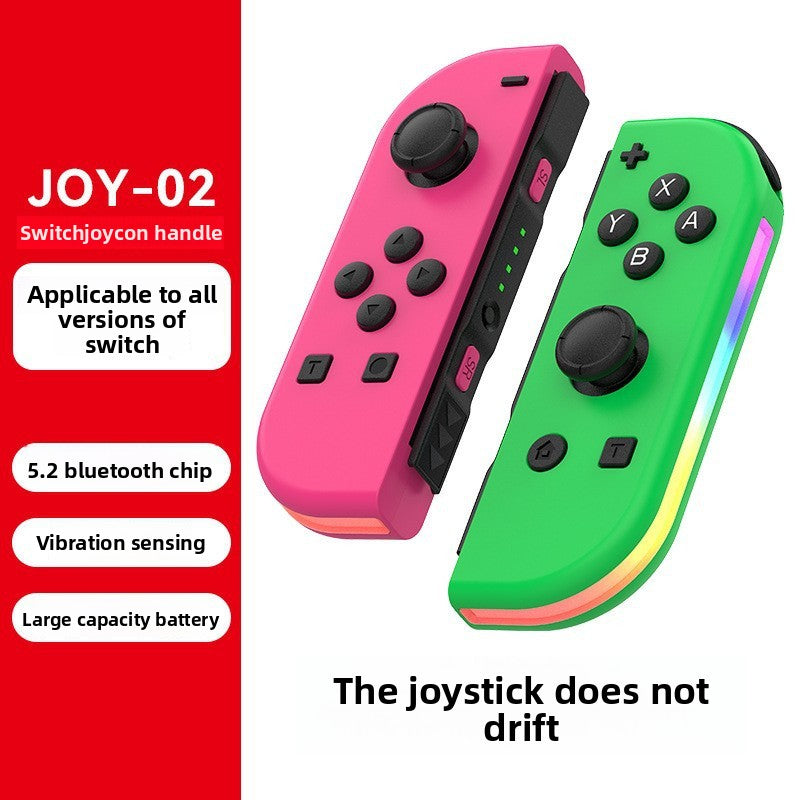 Switch joycon left and right gamepad colorful RGB light effect wake up 5.2 Bluetooth vibration somatosensory
