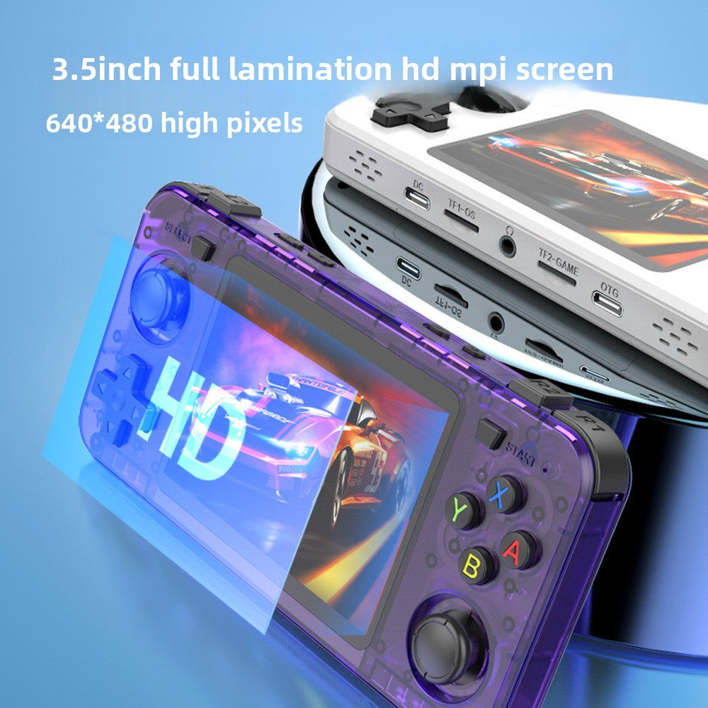 3.5" inch R36H IPS HD Linux Dual joystick Dual TF 3000mAh rechargable gamepad Ultra-Thin games Handheld Game Player console