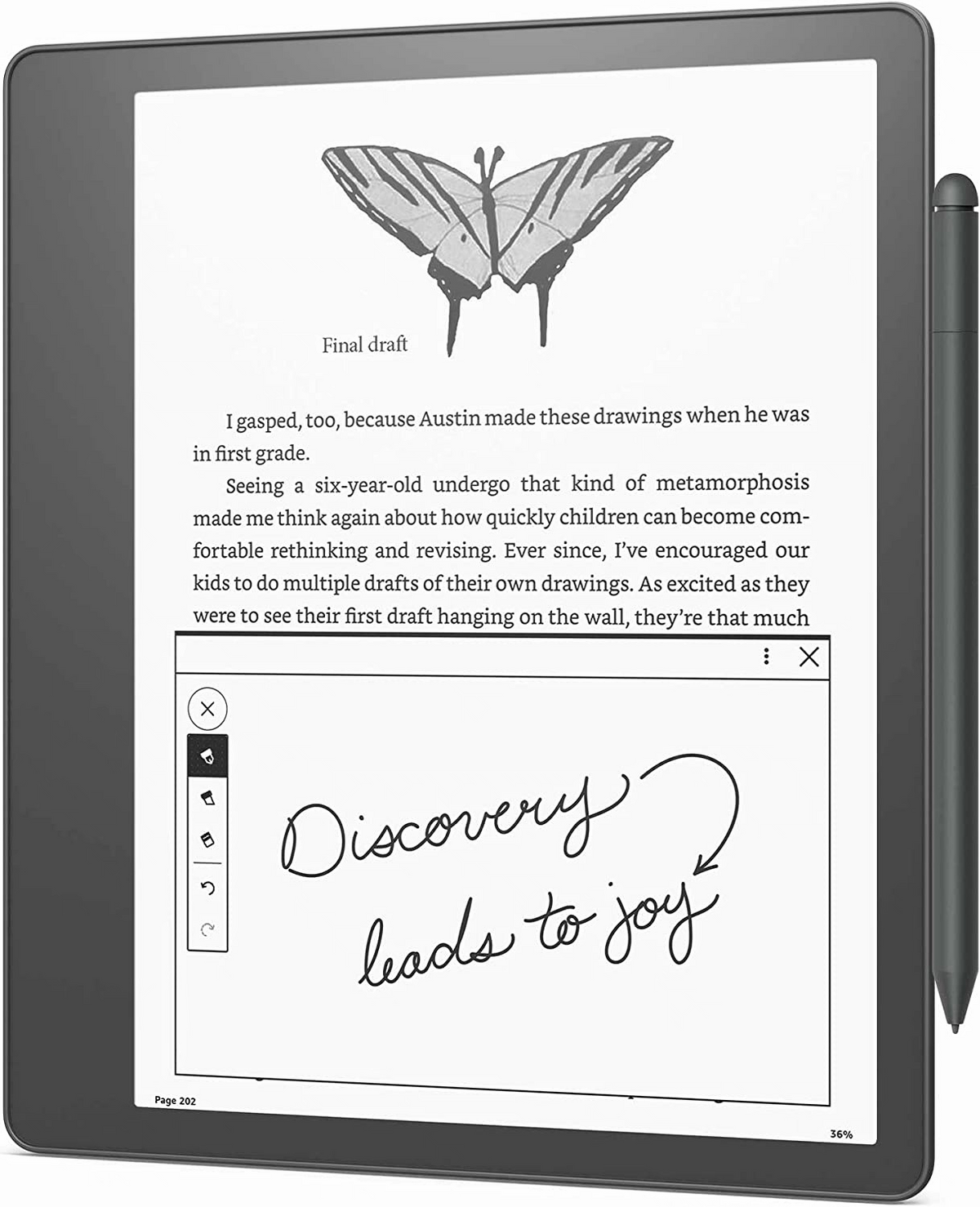 Genuine Amazon  Kindle Scribe Premium Pen Magnetic Attachment Stylus touch pen Sleek Stylus Design with Soft Eraser & Shortcut Button (New)  Amazon Kindle Tablet repair parts