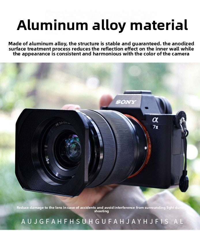 Square hood for Sigma 18-50/56 f1.4 Fuji 15-45/16 -50 lens 52/55/62 mm digital camera accessories