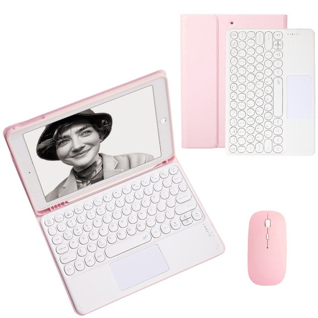 Suitable for Pro11 Bluetooth keyboard iPad10 pen slot 10.2 leather case Air5 magnetic silicone protective case 9.7 mouse protective Accessories