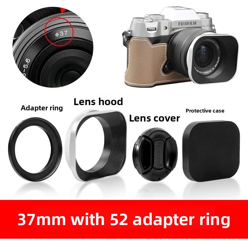 Square hood for Canon Sony Conn 16-50 Fuji 15-45/35 f2 52/43/46 mm Digital camera accessories