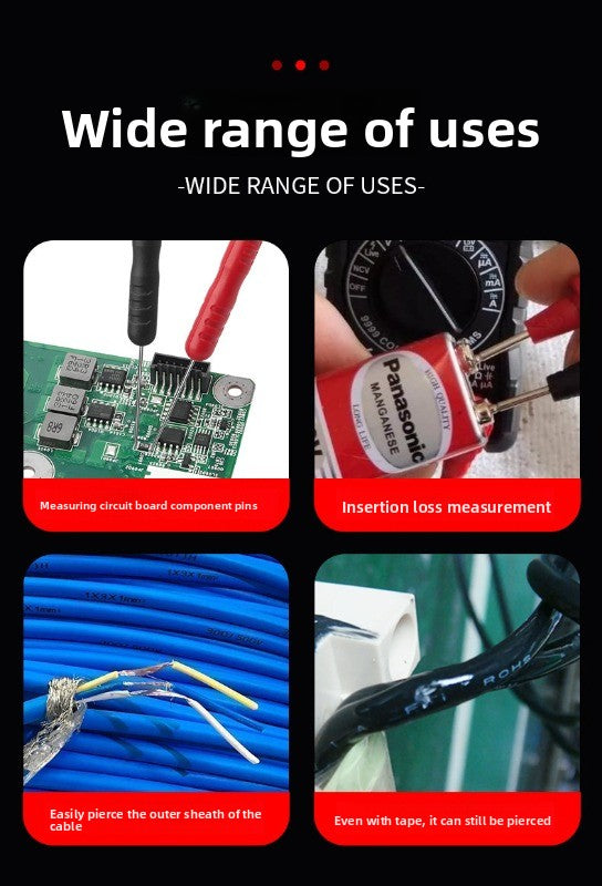 Multimeter probe pen extra tip steel needle thin needle adapter lengthened extension replacement needle can be broken thread Repair tools