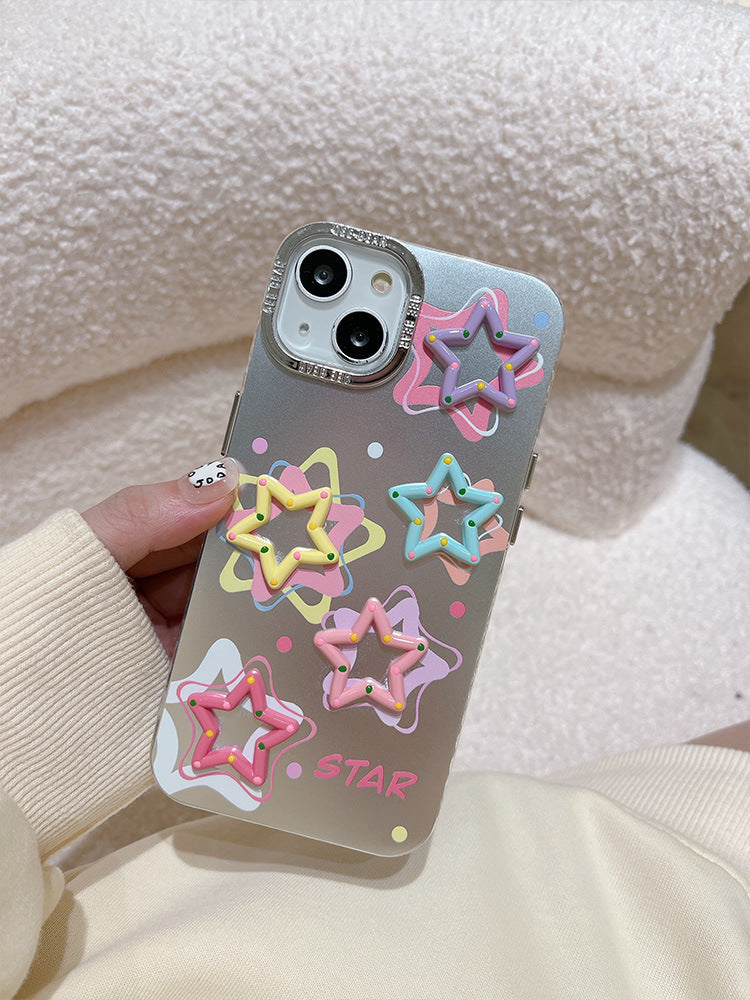 Accessories for Apple 14 color stars mobile phone case iphone13pro creative niche 14promax women's new 12