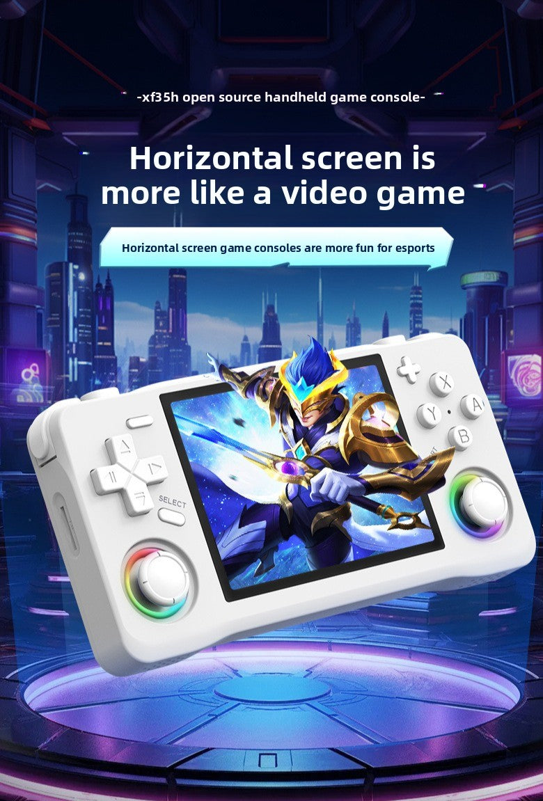 3.5" inch XF35H IPS HD WIFI Online match fight Linux Dual 3D joysticks RGB 4000mAh rechargable supporting 2.4G wireless Gamepad connected games Handheld  Player console