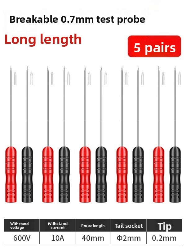 Multimeter probe pen extra tip steel needle thin needle adapter lengthened extension replacement needle can be broken thread Repair tools