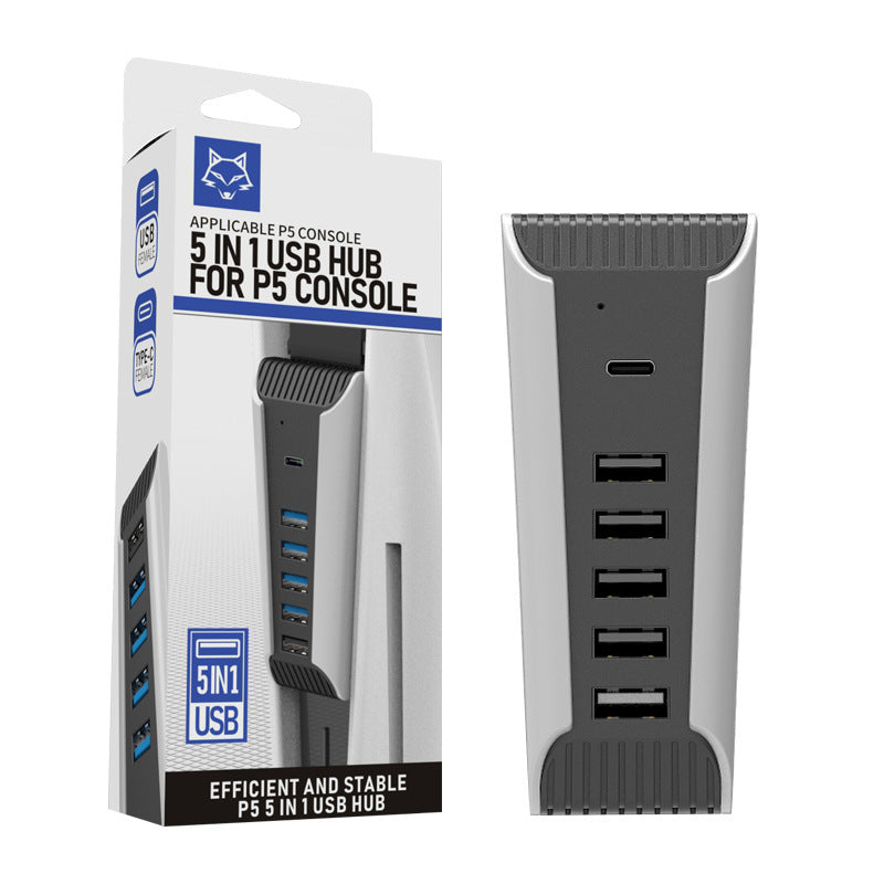 New PS5 HUB converter USB2.0 high-speed transmission one-to-five line expander PS5 accessories