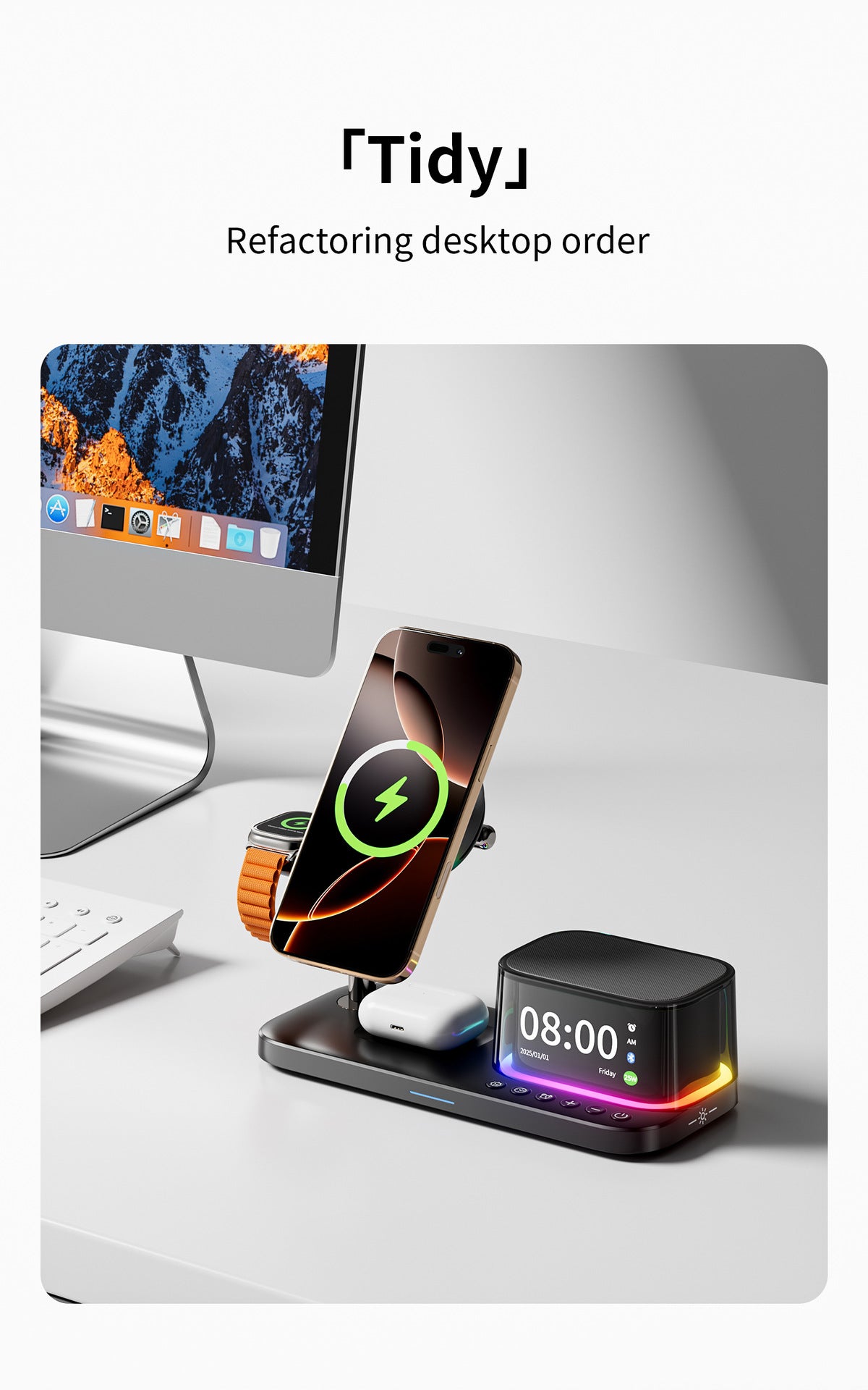 qi2.2 25w wireless charger semiconductor refrigeration wireless charging 3-in-1 bluetooth speaker wireless charging