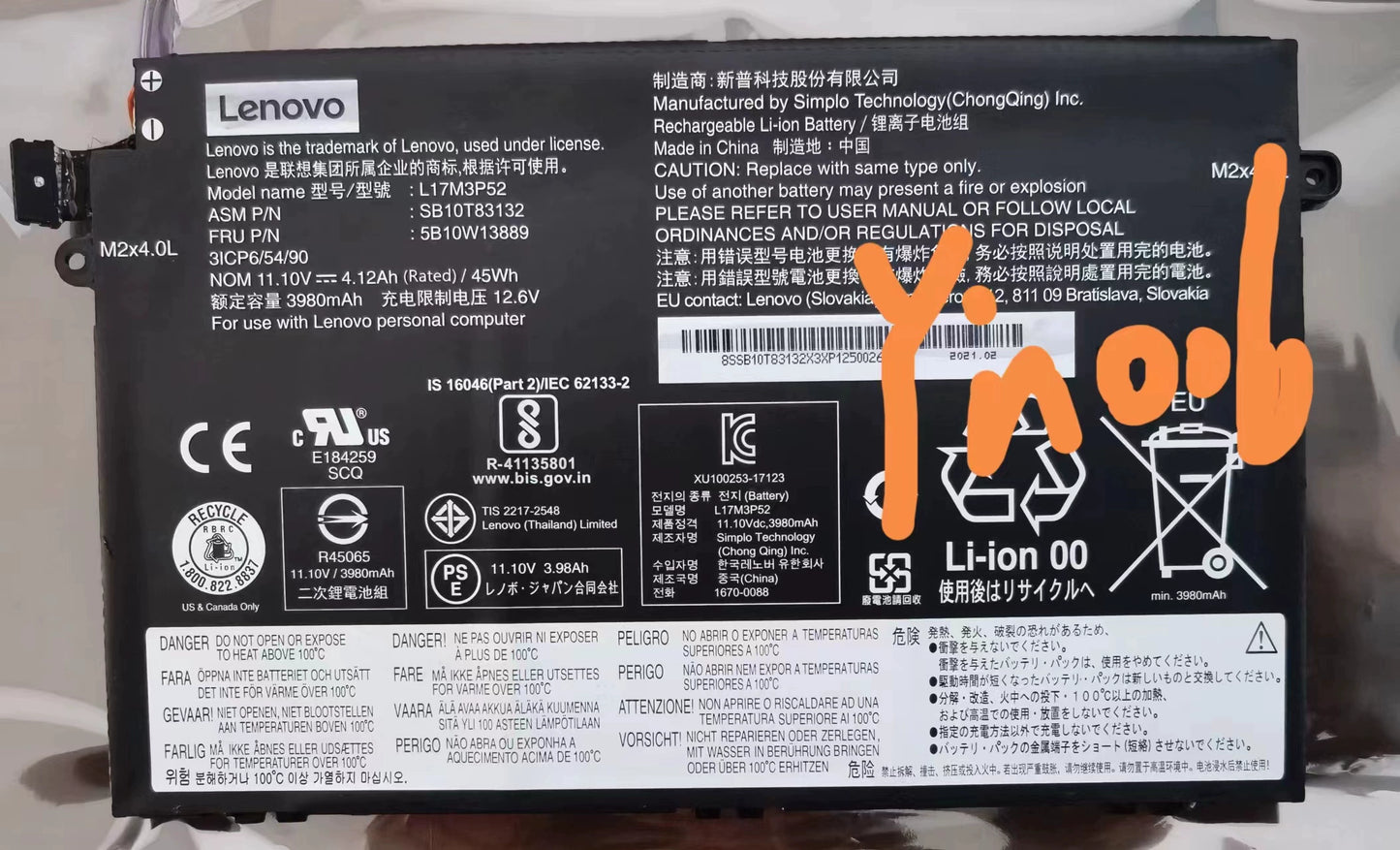 Original Lenovo E480 E580 E485 E585 R580 R480 E590 E490 Laptop Battery