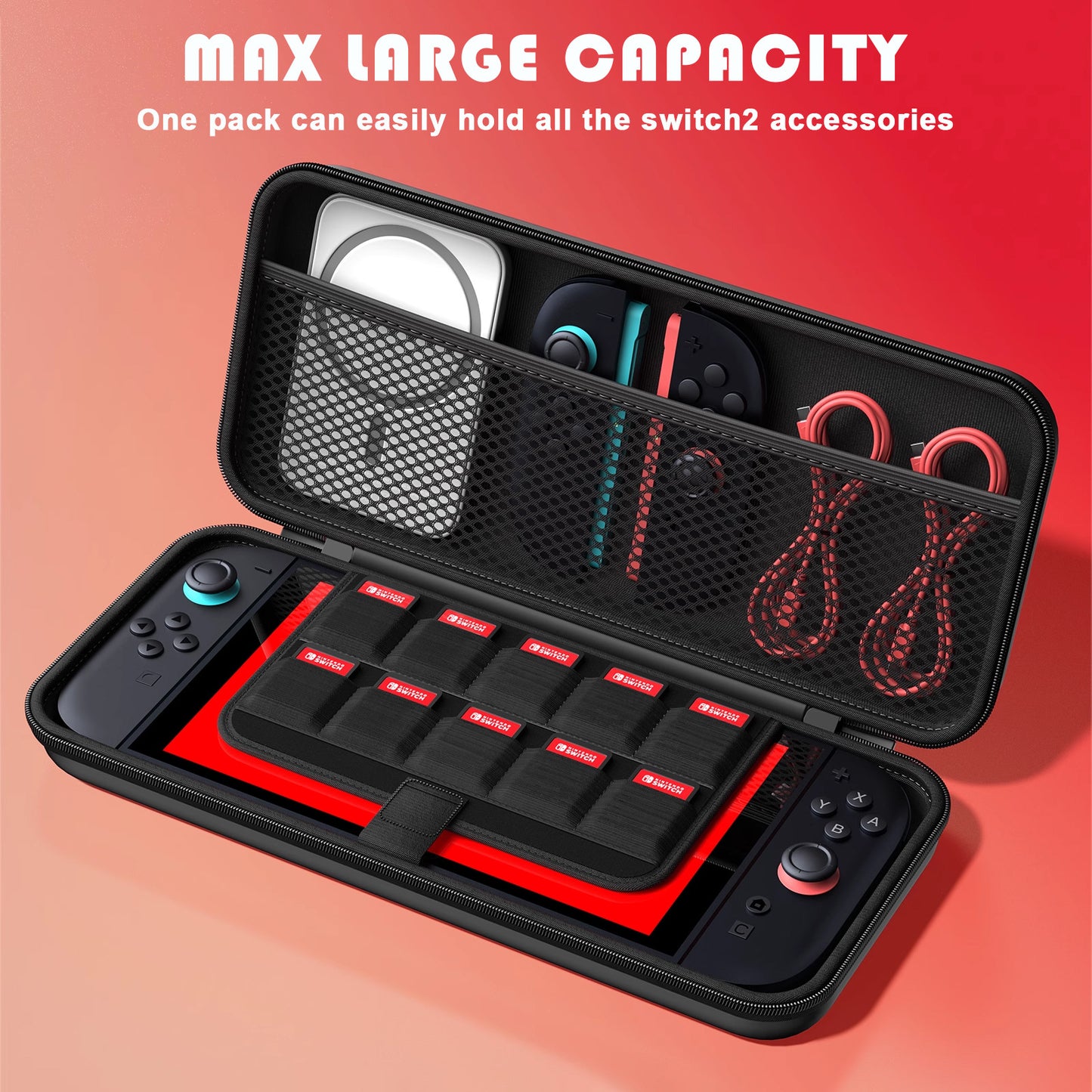 Game console storage bag for Nintendo Switch 2 suspenders, pants protection bag, portable console bag EVA bag