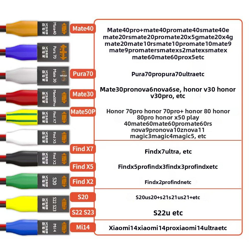Maintenance home Power Cord for Apple iPhone Android HUAWEI Series Power Cord Support 6-17promax mate40 Battery Buckle phone repair tools