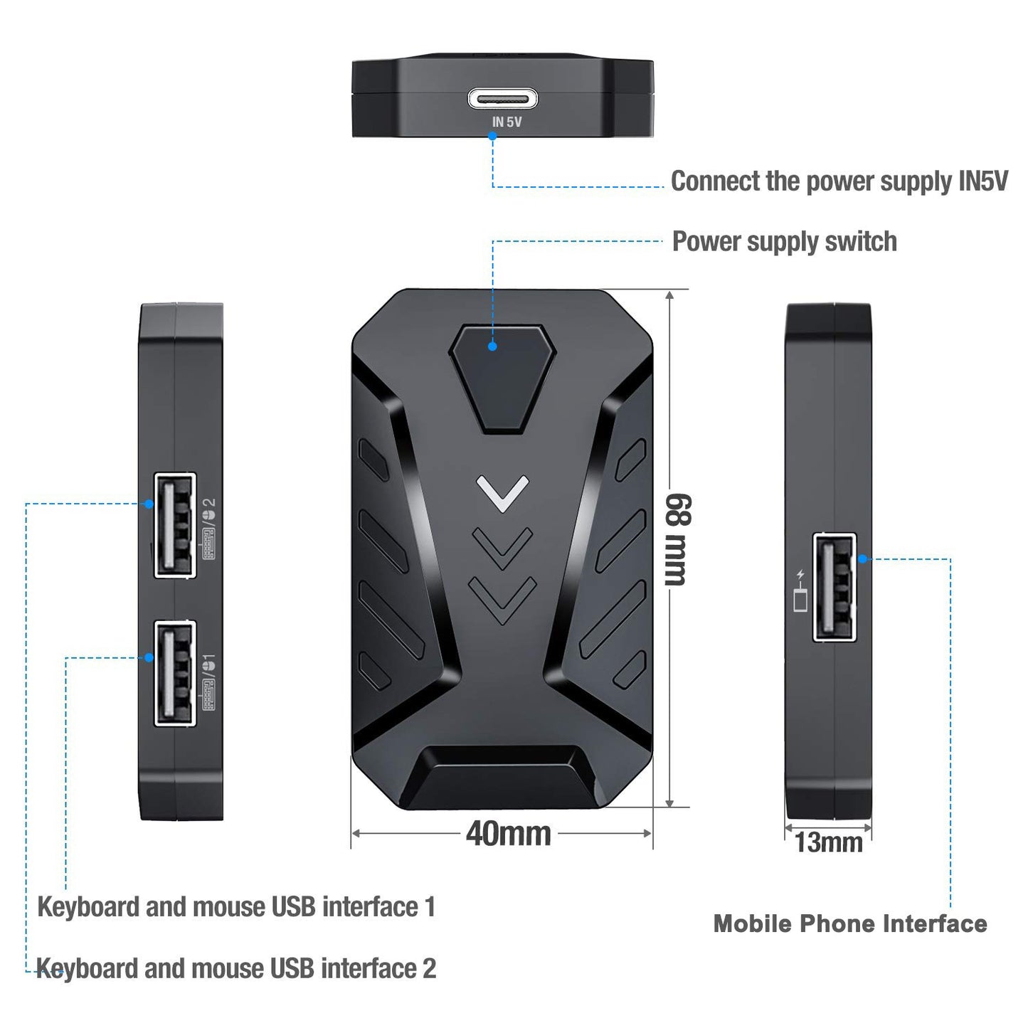 Gaming Mix Pro 4 in 1 mobile game keyboard mouse combo Pack