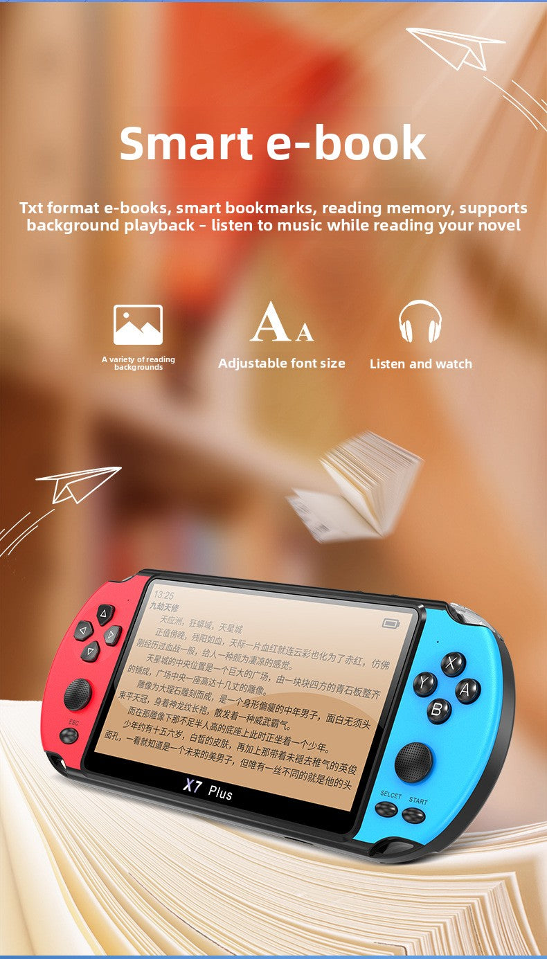 5.5" inch x7plus IPS HD Dual joystick 2000mAh rechargable gamepad games Handheld Game Player console retro nostalgic GBA handheld