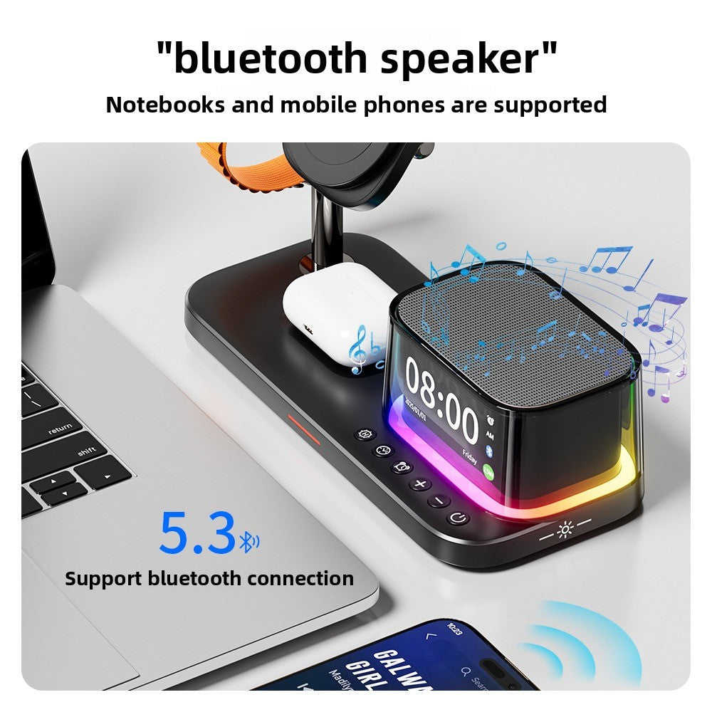 Qi2.2 Magnetic 3-in-1 wireless charger 25W is suitable for Apple mobile phone Bluetooth audio multi-function wireless charging