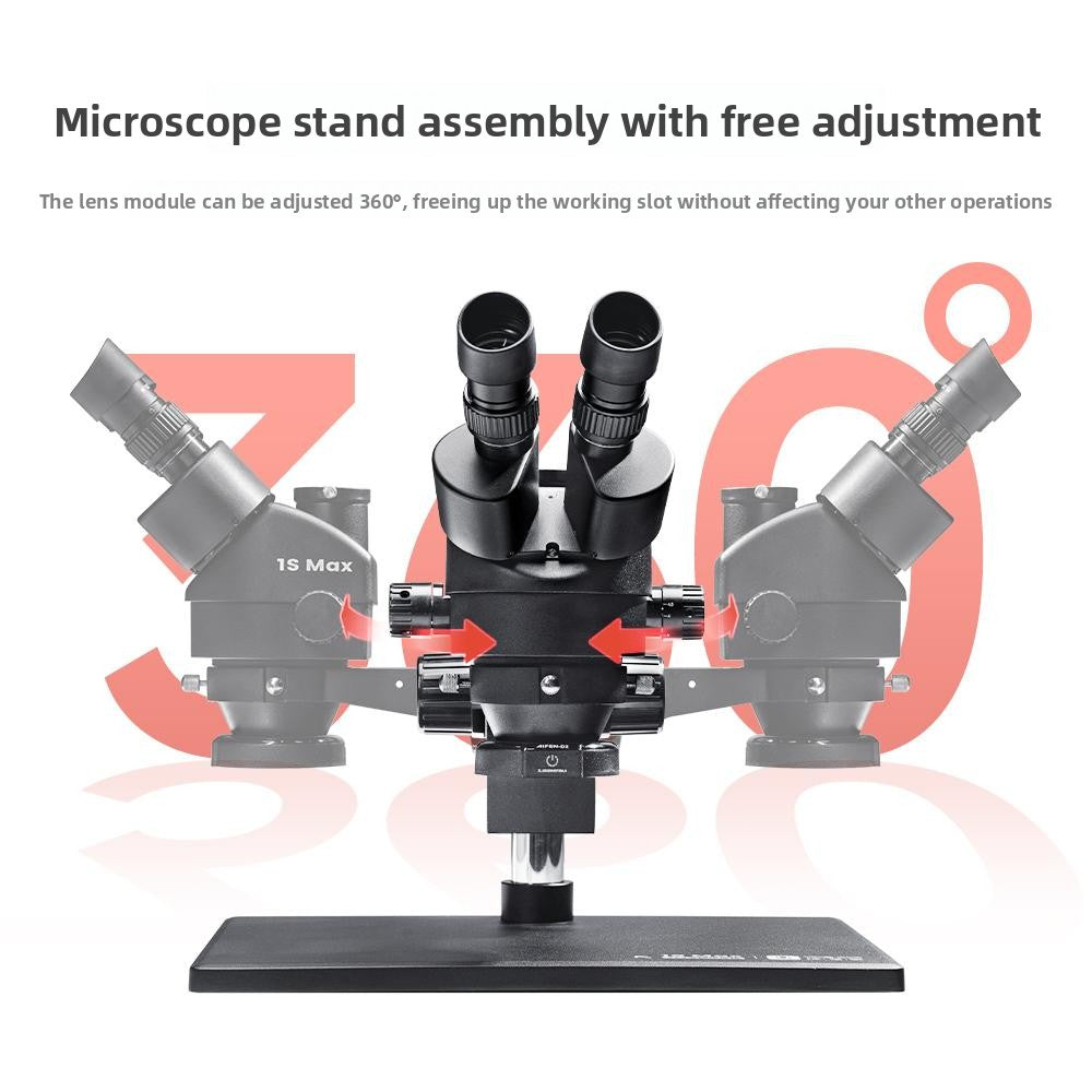 Trinocular microscope host model 7-45 times continuous zoom mobile phone repair microscope equipment multidirectional rotation fold Phone Repair tools