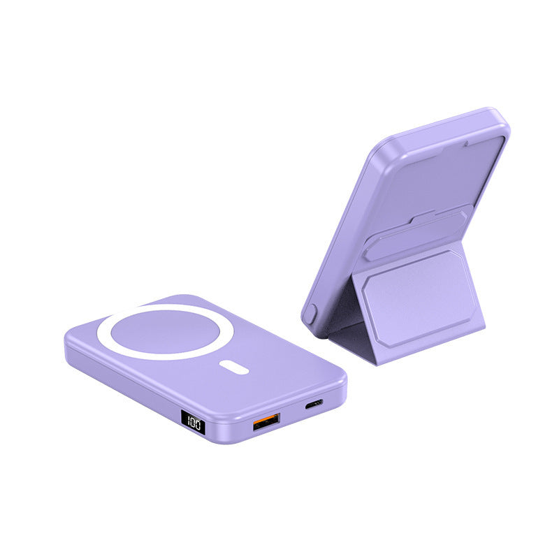 Magnetic fast charging power bank wireless with bracket mini mobile power supply