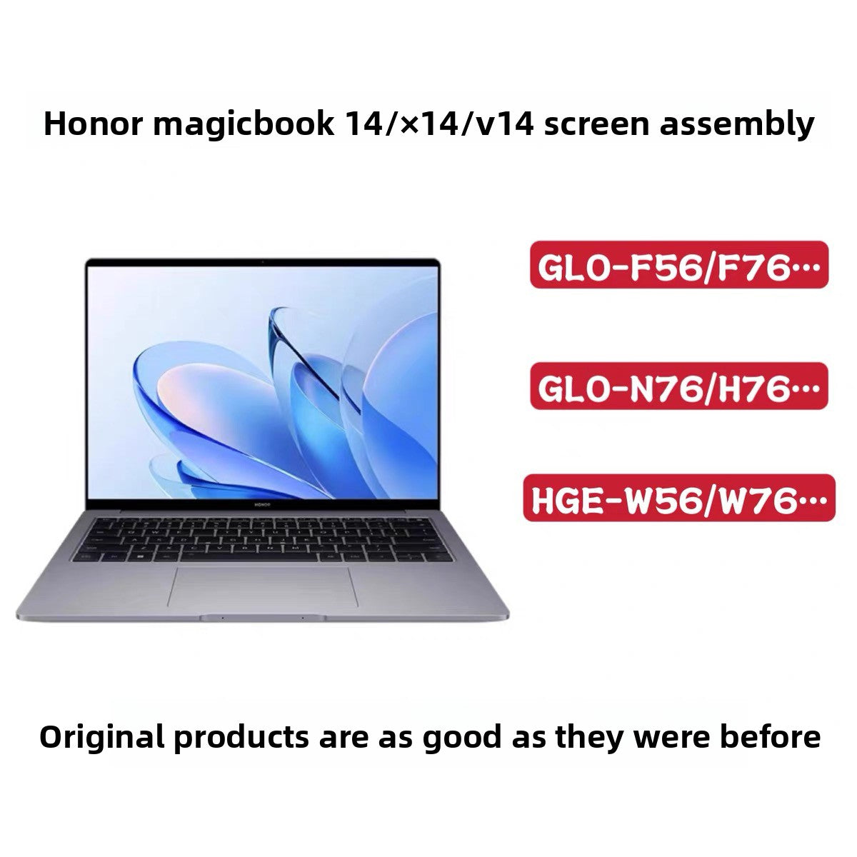 LCD Screen panel display for  Magicbook14/15/X14/V14 Screen Assembly GLO-F56/F76/N76/N56/W56