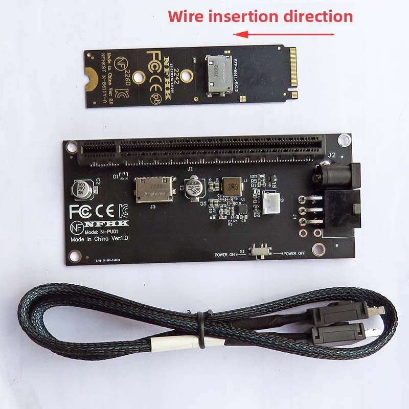 Server Power Supply NVMe M.2 to Oculink SFF-8612 External Graphics eGPU Adapter Repair Tools