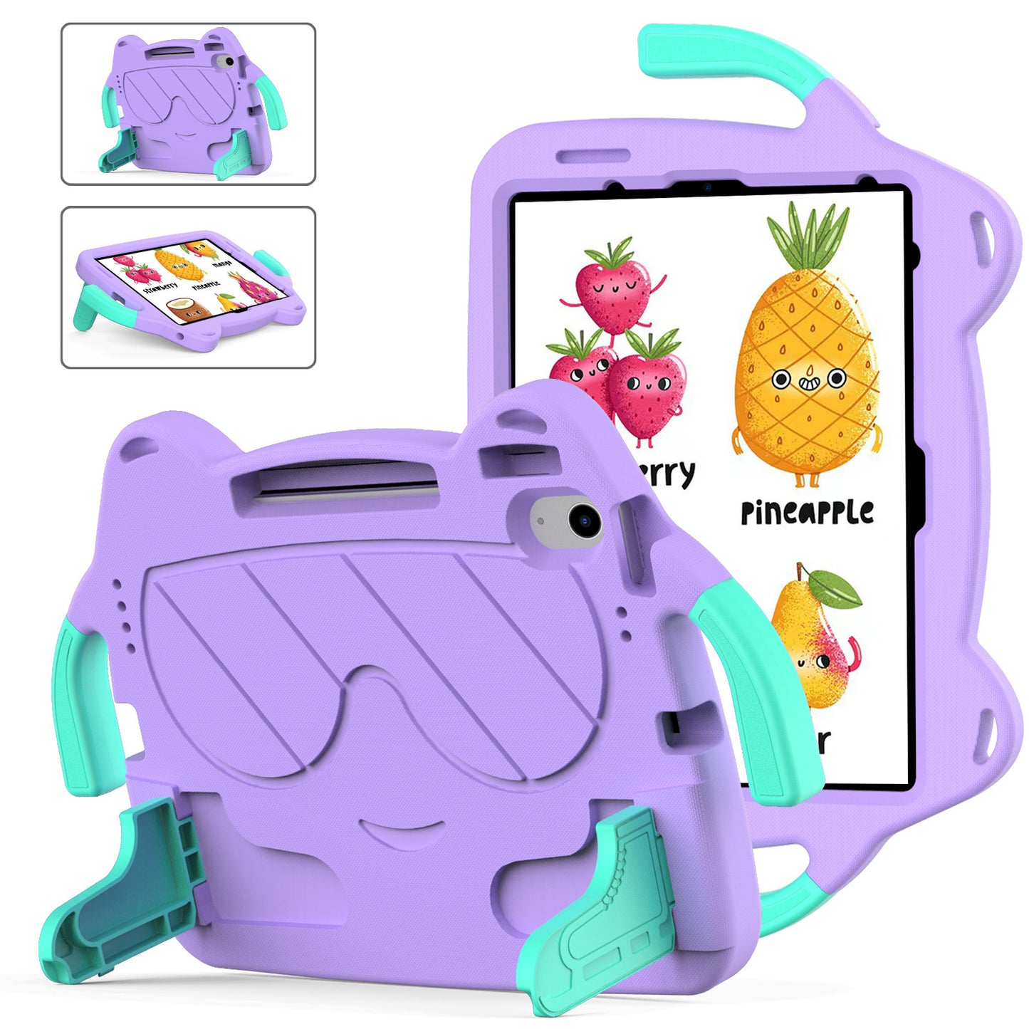 For iPad10 Flat Case Air4/5 Handle Holder Pro11 Children's Anti-Drop 10.2 Protective Cover 10.5 protective Accessories