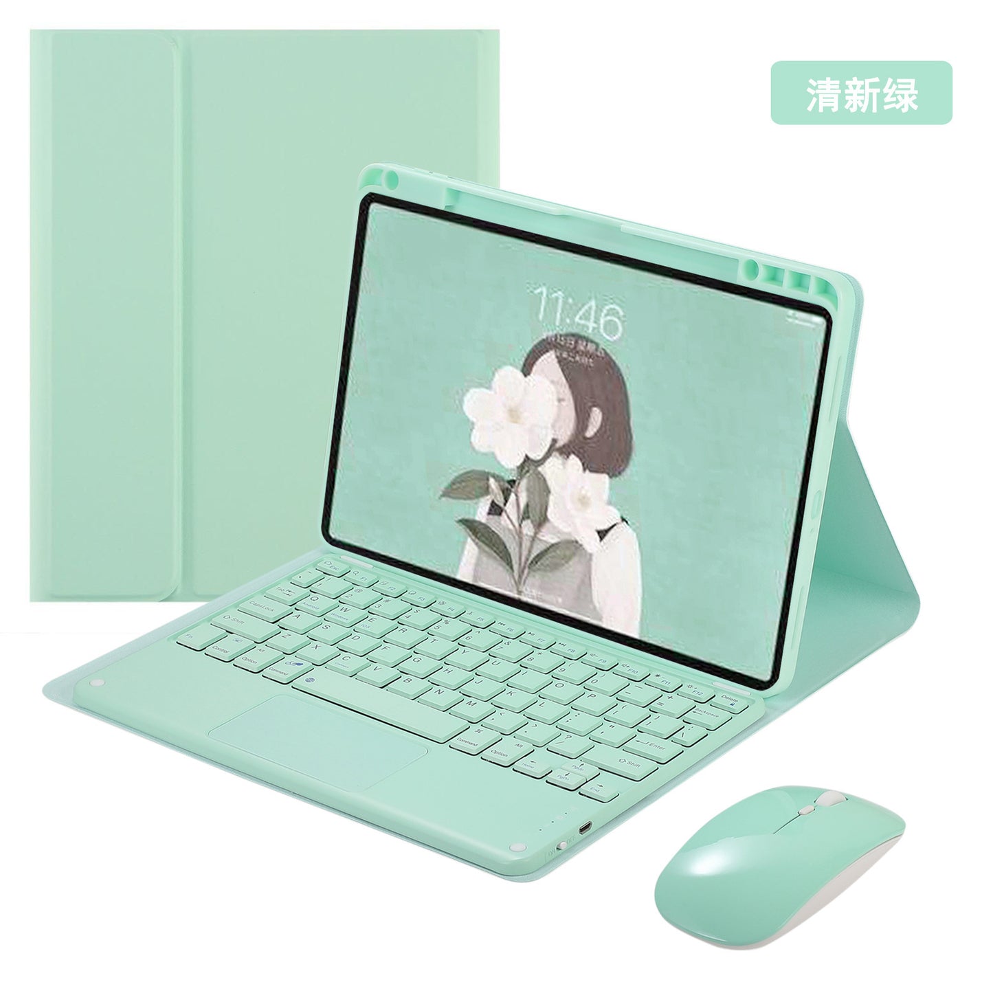 Suitable for Xiaomi Tablet Pad 5 Bluetooth Keyboard Leather Case 11 Inch Xiaomi Mi 6Pro Magnetic Split Soft Protective Cover Protective Accessories