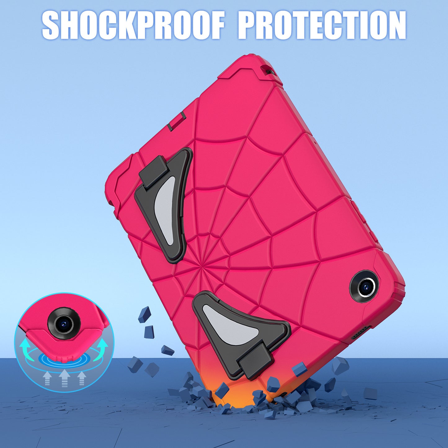 Applicable Samsung TAB A9 PLUS protective case Spider-Man A9 silicone A8 X200 bracket Children's anti-drop case protective Accessories