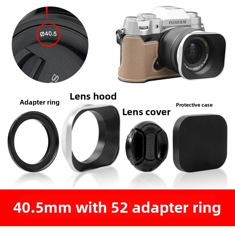 Square hood for Canon Sony Conn 16-50 Fuji 15-45/35 f2 52/43/46 mm Digital camera accessories