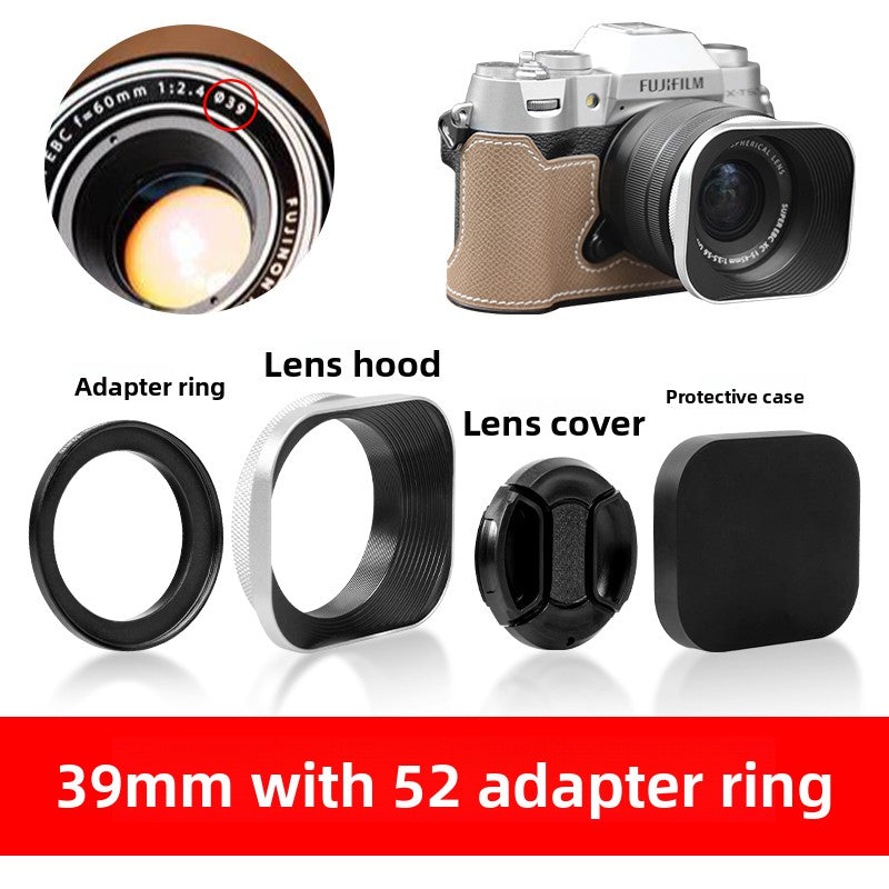 Square hood for Canon Sony Conn 16-50 Fuji 15-45/35 f2 52/43/46 mm Digital camera accessories