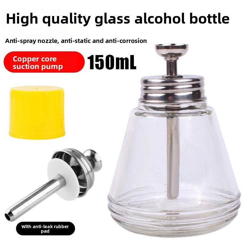 Thickened pressing glass alcohol bottle anti-corrosion washing water mobile phone repair pressing bottle cap automatic Repair tools