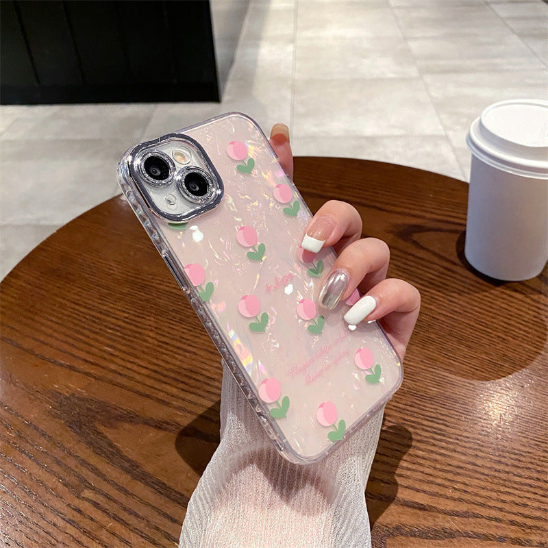 Accessories for iPhone15promax mobile phone case Apple 14 Pro Tulip 13 lens film 12 shell pattern 11 women