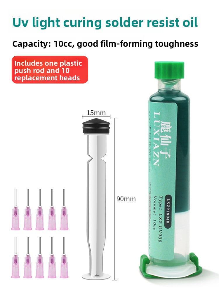 UV curing black oil for solder mask curing green oil solder mask blue oil black oil repair pcb circuit board insulating paint UV lamp Laptop Mobile Phone Repair tools