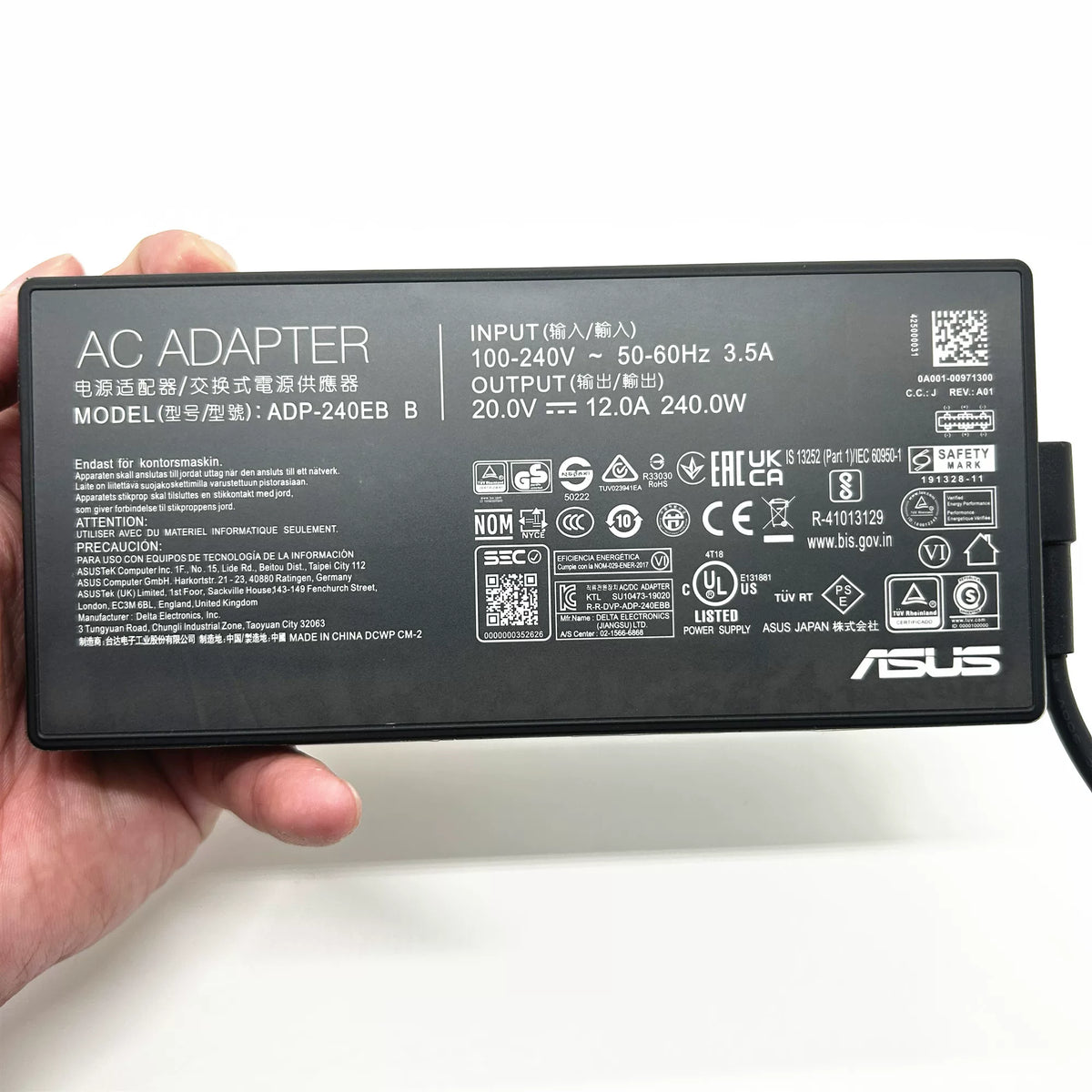 Genuine New Adapter ADP-240EB B 240W 20V 12A AC Adapter Charger For ASUS ROG Strix G15, G16 G17 G18 SCAR G513ROG Zephyrus M16 ROG Flow series power supply ASUS laptop repair parts
