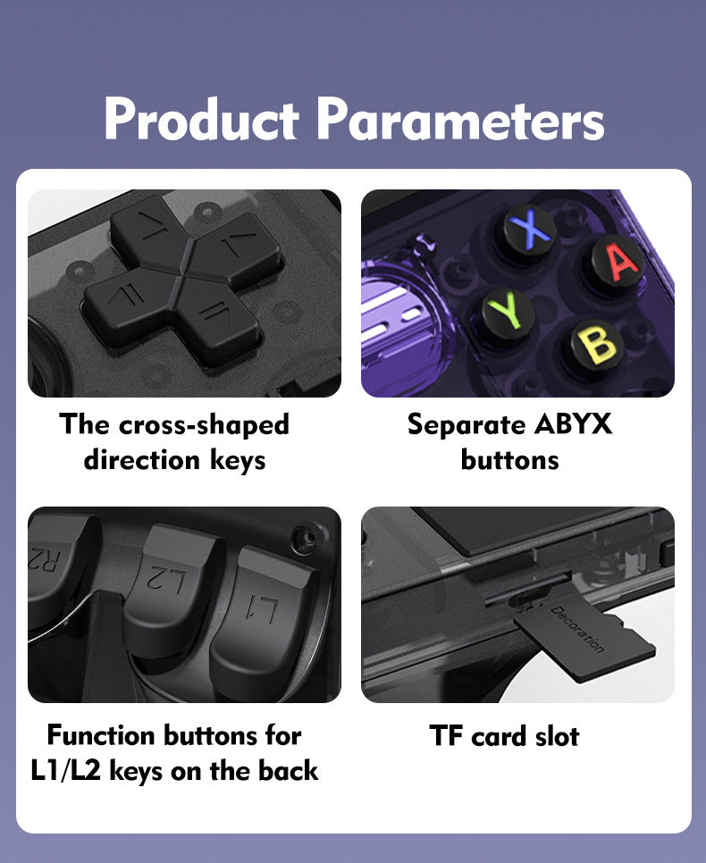 4" inch R39MAX IPS HD 64G 128G Linux Dual 3D joysticks RGB 3500mAh OTG rechargable games Handheld Game Player console