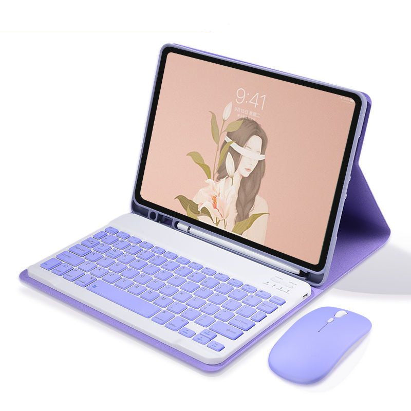 For iPad 10th generation tablet Pro11 Bluetooth keyboard case Air4 5 leather case 10.2 Mini 6 mouse protective Accessories