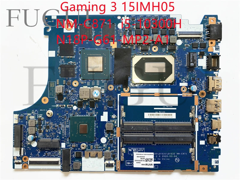 (Shipping fee not include)Lenovo/联想motherboard system board Gaming 3-15IMH05 NM-C871 I5-10300H GTX1650 4G