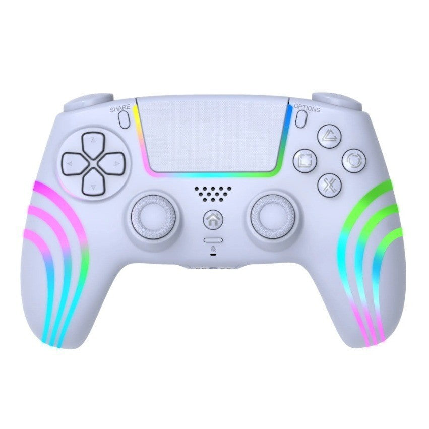 PS4 wireless handle, Bluetooth somatosensory gamepad, colorful lights P4 controller, computer PC tablet universal handle