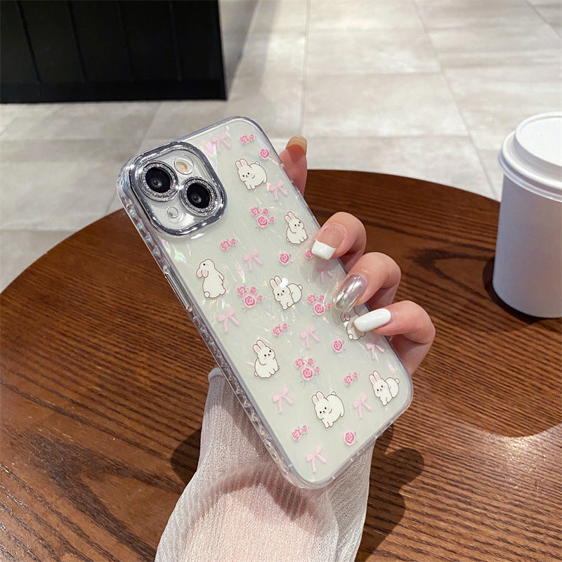 Accessories for iPhone15promax mobile phone case Apple 14 Pro shell pattern rabbit 13 lens film 12 Japan and Korea 11