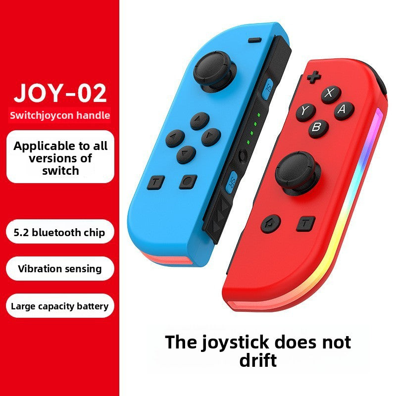 Switch joycon left and right gamepad colorful RGB light effect wake up 5.2 Bluetooth vibration somatosensory