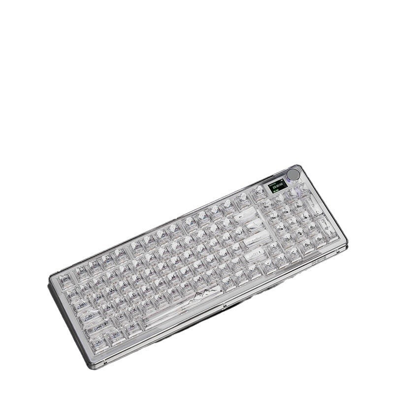 Accessories v99 transparent wireless bluetooth mechanical keyboard three-mode girls office game RGB customized display