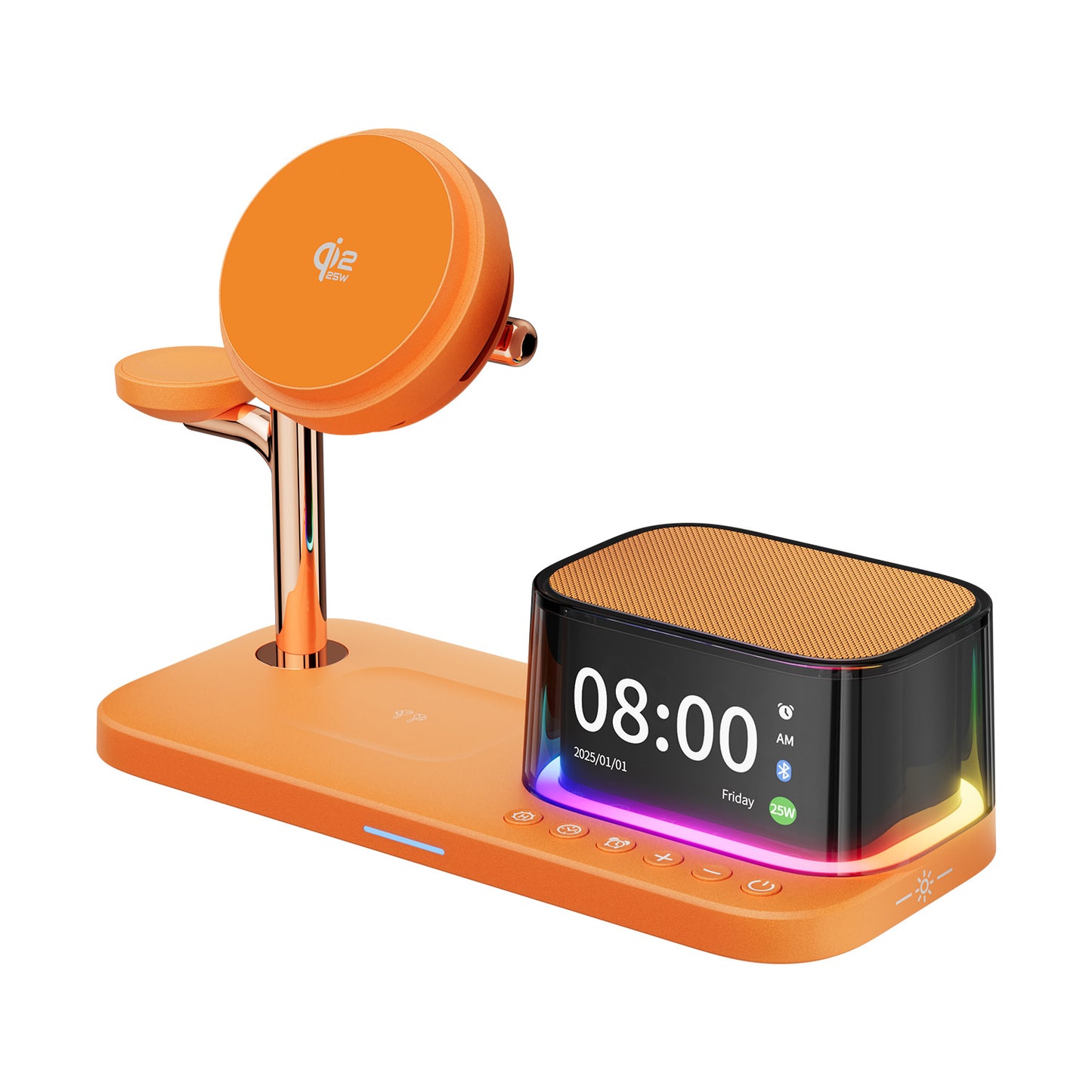 qi2.2 25w wireless charger semiconductor refrigeration wireless charging 3-in-1 bluetooth speaker wireless charging