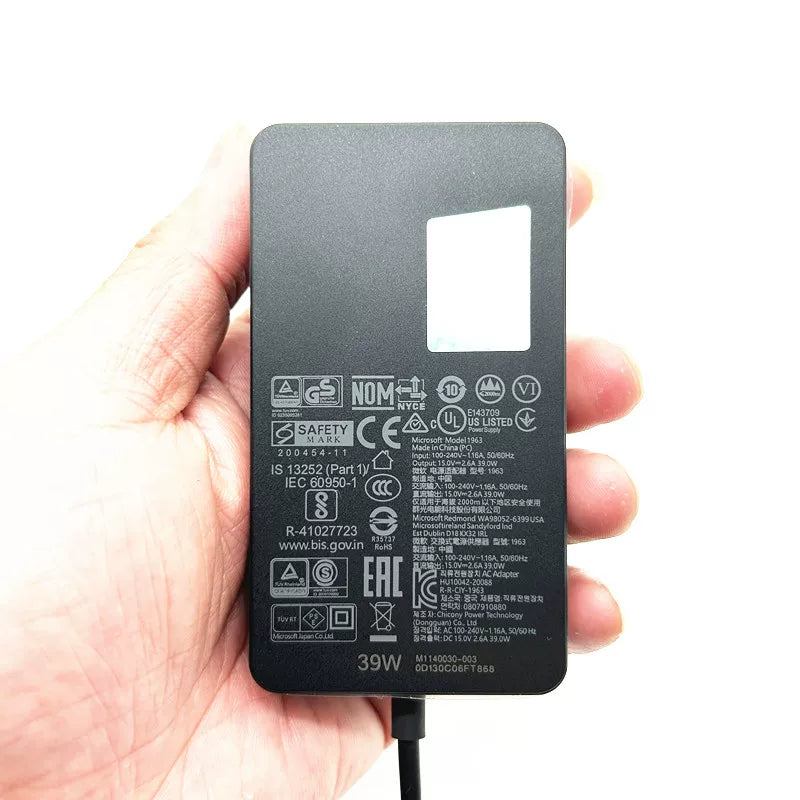 Genuine New Adapter Microsoft 1963 39W Power Supply Adapter Charger For Surface GO 1963 15V 2.6A power supply Microsoft surface laptop repair parts
