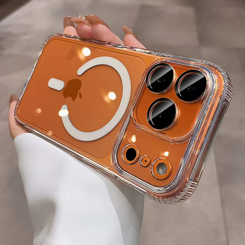 All-inclusive with camera button for iPhone 17promax mobile phone case New iPhone16 Magnetic suction tape Lens film Airbag anti-drop 17pro Full transparency Advanced sense 16pro Simple shell Phone accessories