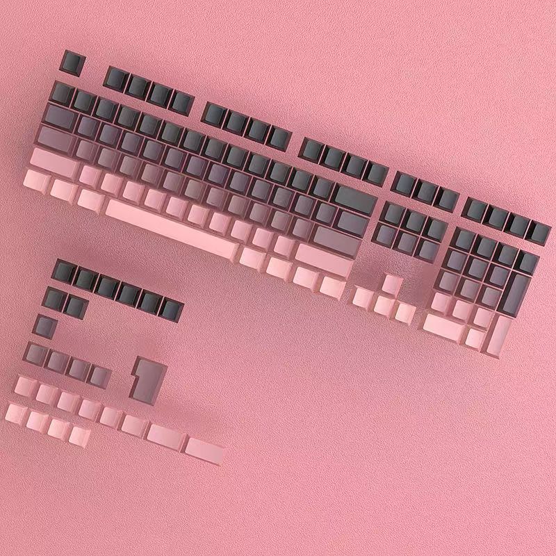 Side engraved keycap two-color character light transmission PBT original factory highly adapted mechanical keyboard keycaps full set