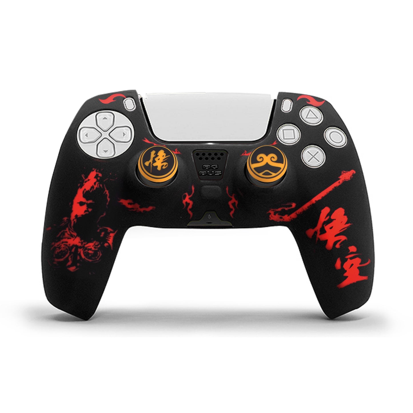 PS5 gamepad protective cover Halloween pattern element handle silicone cover non-slip and dust-proof, including 2 silicone caps