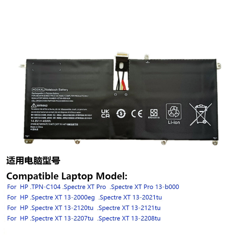 (Shipping fee not include)全新for HP/for惠普  HSTNN-IB3V TPN-C104  笔记本内置 battery  HD04XL